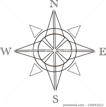 簡易羅盤標記(單色,png) 簡易羅盤標記(單色,png) 136041812