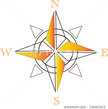 Simple compass mark (color, jpg) Simple compass mark (color, jpg) 136041813