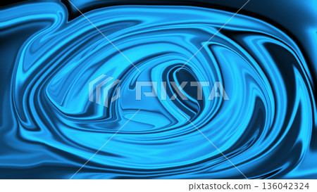 Electric Blue Abstract Liquid Swirl Background With Glossy Fluid Motion Electric Blue Abstract Liquid Swirl Background With Glossy Fluid Motion 136042324