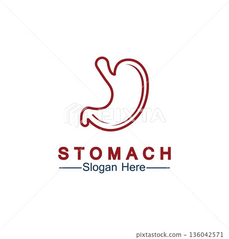 Stomach Health Logo vector illustration design - creative Gastroenterology Healthy Logo element icon, Stomach healthcare icon vector template 136042571