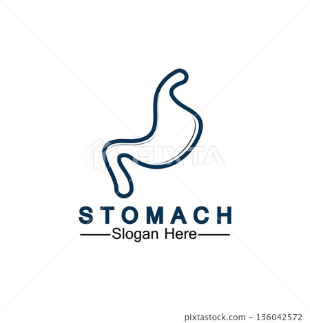 Stomach Health Logo vector illustration design - creative Gastroenterology Healthy Logo element icon, Stomach healthcare icon vector template 136042572