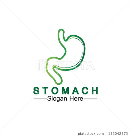 Stomach Health Logo vector illustration design - creative Gastroenterology Healthy Logo element icon, Stomach healthcare icon vector template 136042573