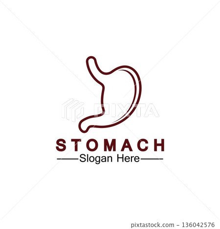 Stomach Health Logo vector illustration design - creative Gastroenterology Healthy Logo element icon, Stomach healthcare icon vector template 136042576