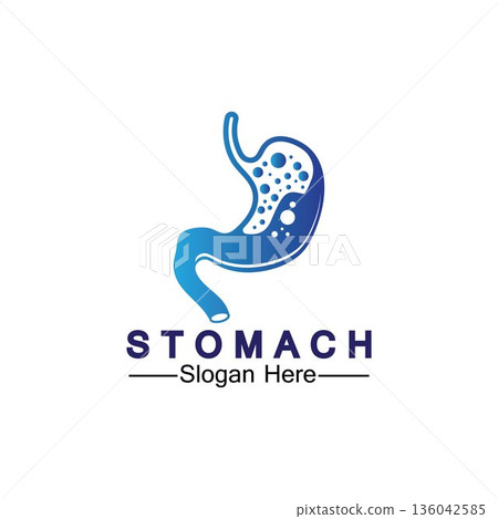Stomach Health Logo vector illustration design - creative Gastroenterology Healthy Logo element icon, Stomach healthcare icon vector template 136042585