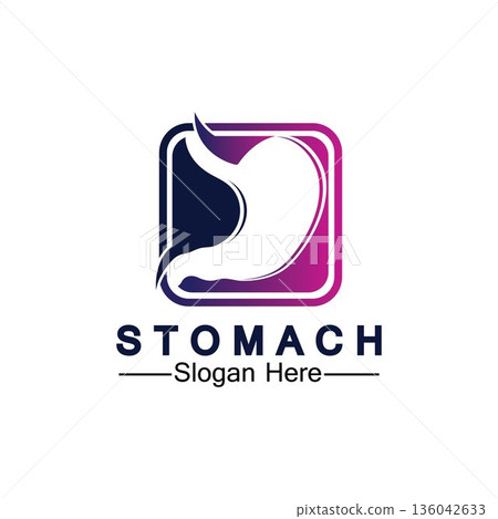 Stomach Health Logo vector illustration design - creative Gastroenterology Healthy Logo element icon, Stomach healthcare icon vector template 136042633