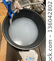 A bucket for filling the dishwasher 136042802