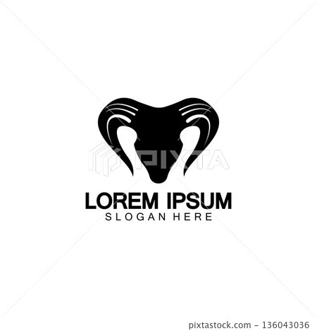 Goat Logo Template vector icon 136043036