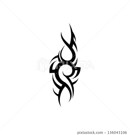 tribal pattern tattoo vector art design,tattoo tribal abstract sleeve, sketch art design isolated on white background,Simple logo. tribal pattern tattoo vector art design,tattoo tribal abstract sleeve, sketch art design isolated on white background,Simple logo. 136043106