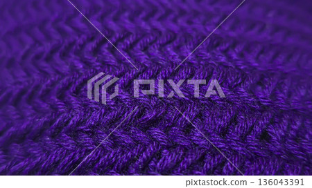 Lilac color knitted fabric texture, for home decor, fashion or textile designs 136043391