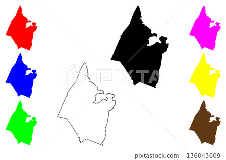 Masbate city (Bicol Region, Republic of the Philippines, ROP) map vector illustration, scribble sketch Masbate map Masbate city (Bicol Region, Republic of the Philippines, ROP) map vector illustration, scribble sketch Masbate map 136043609