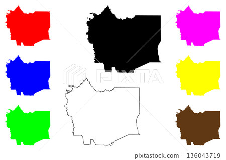 Quezon city (Northern Mindanao Region, Republic of the Philippines, ROP) map vector illustration, scribble sketch Kiokong map Quezon city (Northern Mindanao Region, Republic of the Philippines, ROP) map vector illustration, scribble sketch Kiokong map 136043719