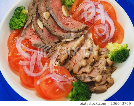 Duck loin and roast beef, my wife's home-cooked meals, dinner at home, happy family Duck loin and roast beef, my wife's home-cooked meals, dinner at home, happy family 136043769