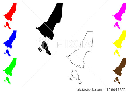 San Jose city (Mimaropa Region, Province of Occidental Mindoro, Republic of the Philippines, ROP) map vector illustration, scribble sketch San Jose map San Jose city (Mimaropa Region, Province of Occidental Mindoro, Republic of the Philippines, ROP) map vector illustration, scribble sketch San Jose map 136043851