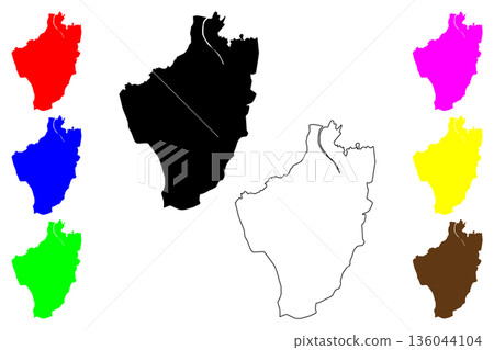 Santa Cruz city (Calabarzon Region, Republic of the Philippines, ROP) map vector illustration, scribble sketch Santa Cruz map Santa Cruz city (Calabarzon Region, Republic of the Philippines, ROP) map vector illustration, scribble sketch Santa Cruz map 136044104