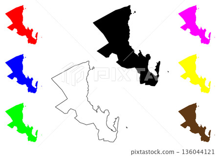 Tacloban city (Eastern Visayas Region, Republic of the Philippines, ROP) map vector illustration, scribble sketch Tacloban map 136044121