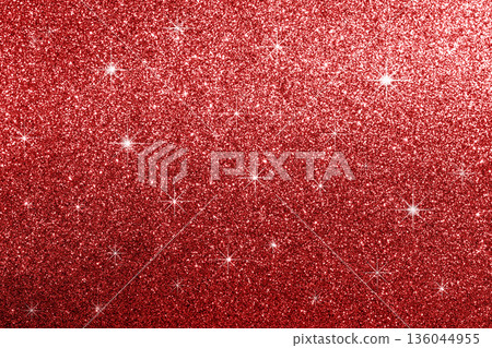 Red glitter background with bright sparkle and starry glow for festive luxury holiday imagery Red glitter background with bright sparkle and starry glow for festive luxury holiday imagery 136044955