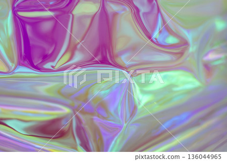 Iridescent abstract background with holographic gradient and reflective, vibrant colors for design projects Iridescent abstract background with holographic gradient and reflective, vibrant colors for design projects 136044965