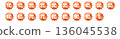 Sale icon set in 5% increments, 5% to 95% (red) 136045538