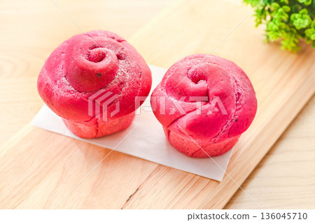 Bright red beet bread Bright red beet bread 136045710