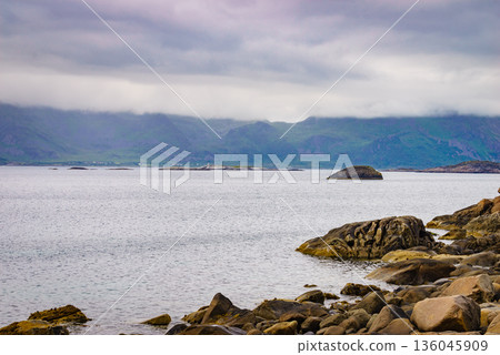 Lofoten islands landscape, Norway Lofoten islands landscape, Norway 136045909