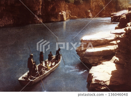 老照片，1953-1954年，埼玉縣長瀞谷，漂流 136046048