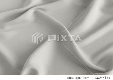 Soft white fabric draped in smooth folds for background and texture Demonstration Color of the Year 2026 Soft white fabric draped in smooth folds for background and texture Demonstration Color of the Year 2026 136046155
