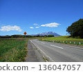 A driving course through the fresh greenery of Mt. Iwate and the road leading to Koiwai Farm 136047057