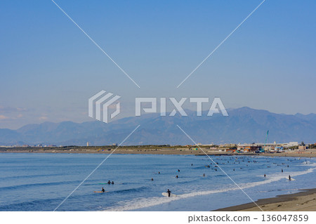 Katase Nishihama Beach in winter Katase Nishihama Beach in winter 136047859