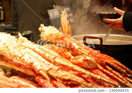 Snow crab sold at Kuromon Market 136048435