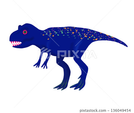 Image of Tyrannosaurus, blue and colorful dinosaur illustration, clip art, illustration, png Image of Tyrannosaurus, blue and colorful dinosaur illustration, clip art, illustration, png 136049454
