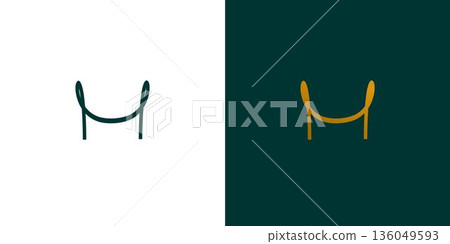 Elegant and luxury M logo design Elegant and luxury M logo design 136049593