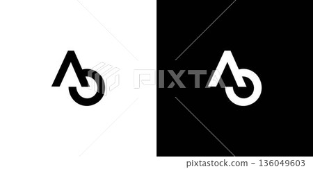 Modern and unique letter AO initials logo design Modern and unique letter AO initials logo design 136049603