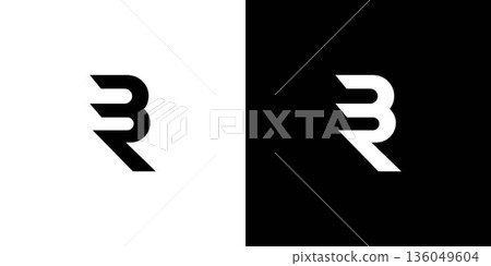 Modern and unique letter BR initials logo design Modern and unique letter BR initials logo design 136049604