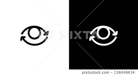 The eye attention logo design is unique and simple 136049634