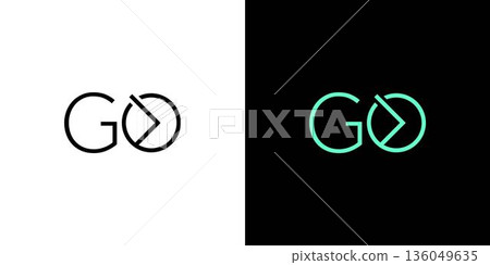 The Go logo design is clean and modern 136049635