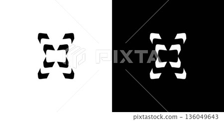 Unique and modern letter X initials logo design Unique and modern letter X initials logo design 136049643