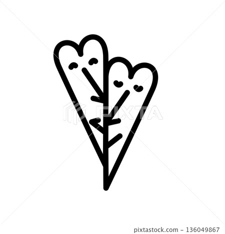 Simple and cute heart illustration Simple and cute heart illustration 136049867