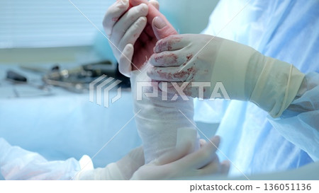 Russia Tomsk 05.07.2025: Postsurgery wrist instructions provided, Nurse offers wrist support and guidance after surgery, Comprehensive instructions for wrist stabilization and recovery Russia Tomsk 05.07.2025: Postsurgery wrist instructions provided, Nurse offers wrist support and guidance after surgery, Comprehensive instructions for wrist stabilization and recovery 136051136