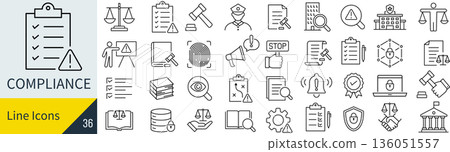 Compliance Icon Set Compliance Icon Set 136051557