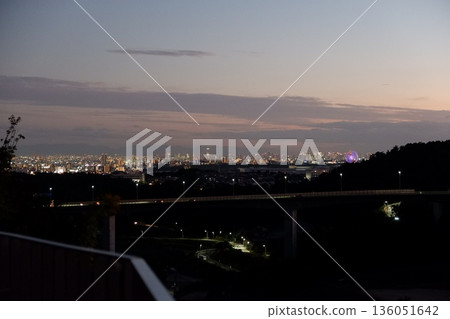 Night view of Osaka from Aigawa Dam Night view of Osaka from Aigawa Dam 136051642