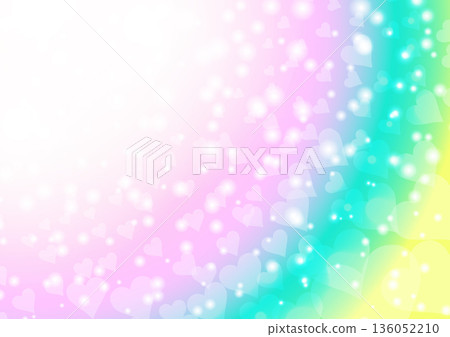 Colorful magical girl style heart sparkling background material Colorful magical girl style heart sparkling background material 136052210