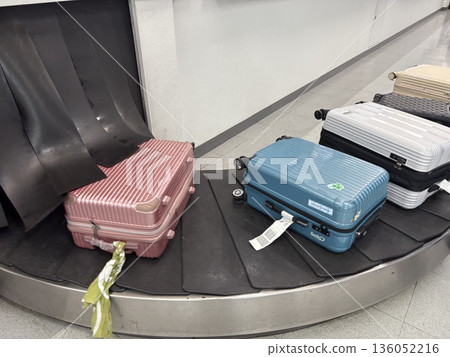 Airport baggage inspection and collection Airport baggage inspection and collection 136052216