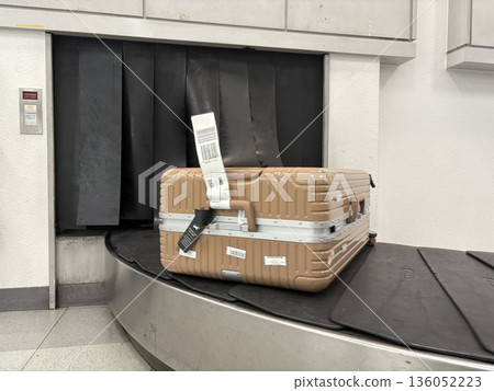 Airport baggage inspection and collection Airport baggage inspection and collection 136052223