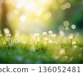 散景背景素材，營造出春日柔和光線的感覺。 136052481