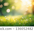 散景背景素材，營造出春日柔和光線的感覺。 136052482