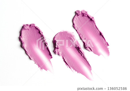 Lipstick sample on a white background 136052586