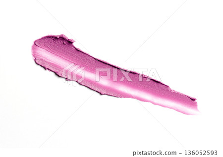 Lipstick sample on a white background 136052593