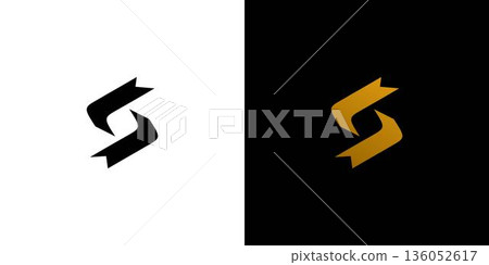 Modern and unique letter S initials logo design Modern and unique letter S initials logo design 136052617