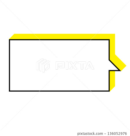 Simple speech bubble illustration, horizontal, square 136052976