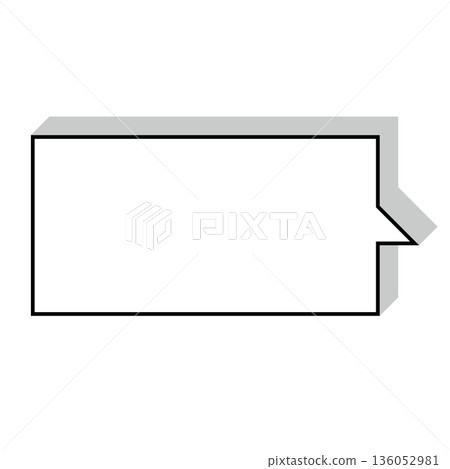 Simple speech bubble illustration, horizontal, square 136052981